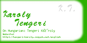 karoly tengeri business card